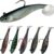 6Pcs Pre-Rigged Paddle Tails
